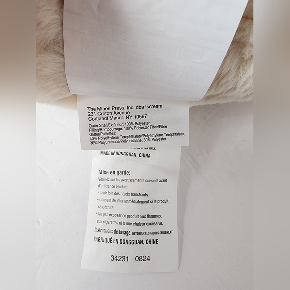 Icecream Heart-Shaped Pillow - Pink and Cream - Picture 8 of 16